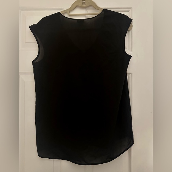 J.Crew Cap Sleeve Black Shell Top - Picture 2 of 5